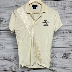 Polo Ralph Lauren Women's Polo Shirt Cream Wool Blend Medium- Rare